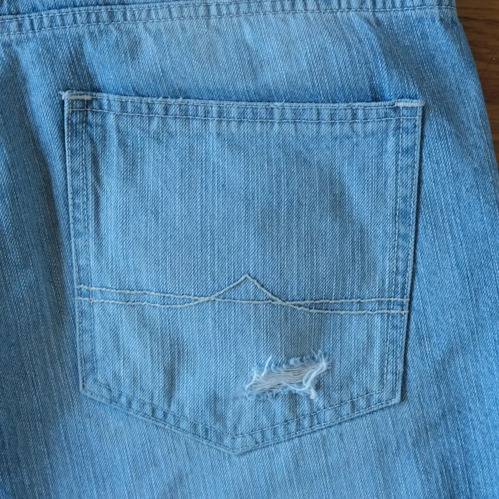 Avirex Denim Shorts Mens Blue Baggy Y2K Streetwear 34 Jorts Streetwear Summer